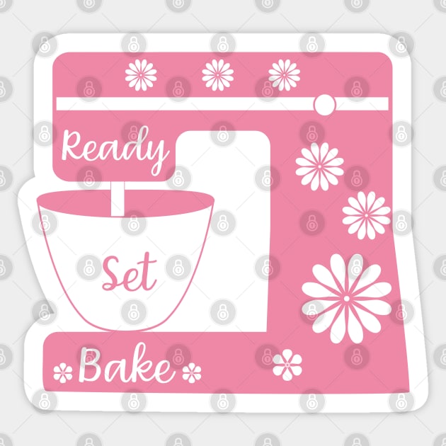 ready set bake pink Sticker by shimodesign